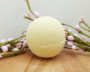 Handmade Honeysuckle Bath Bomb. Pure essential oil scented. Shrink wrapped and labeled.